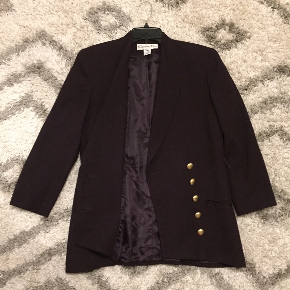 Vintage Christian Dior Dark Purple Blazer